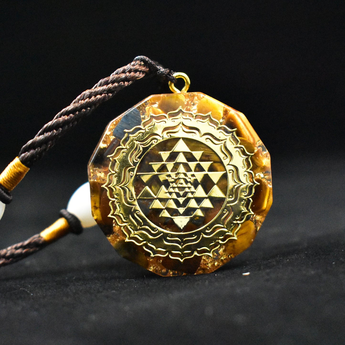 Tree Of Life Gravel Epoxy Resin Necklace