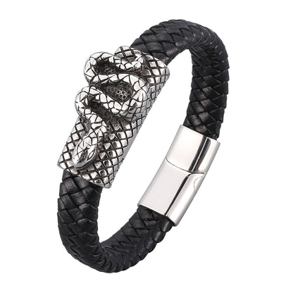SnakeSkin Leather Bracelet