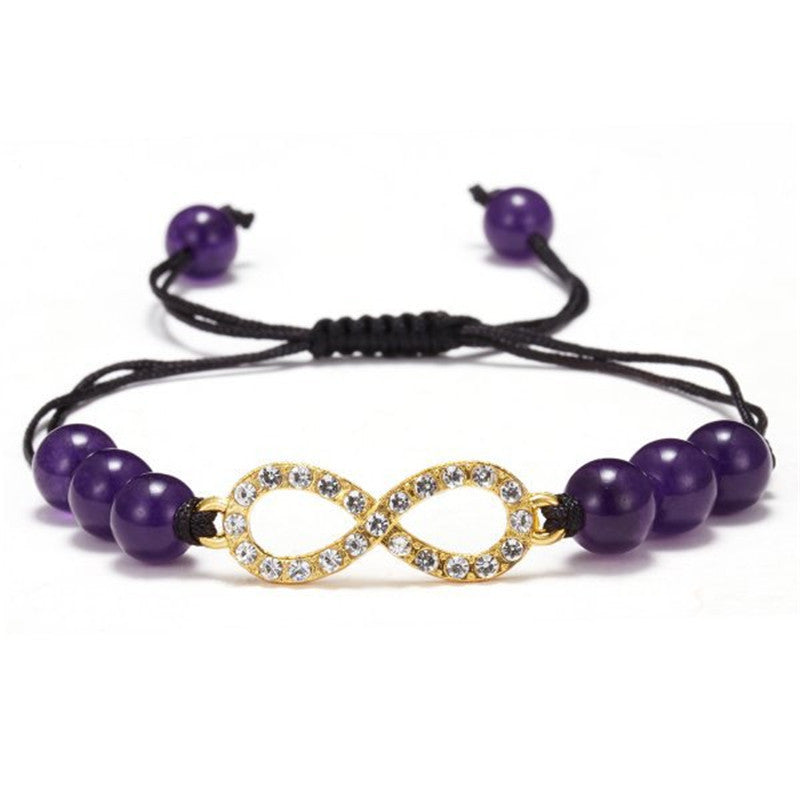Rhinestone infinity bracelet