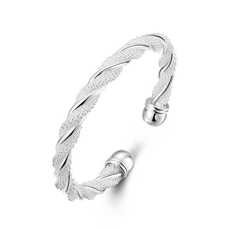 Flower Line Twisted Rope Bracelet