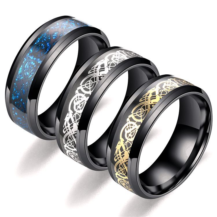 Dragon Pattern Ring Stainless Steel
