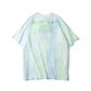 Round collar tie-dye short sleeve