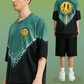 Tie-dye Smiley English Male T-shirt