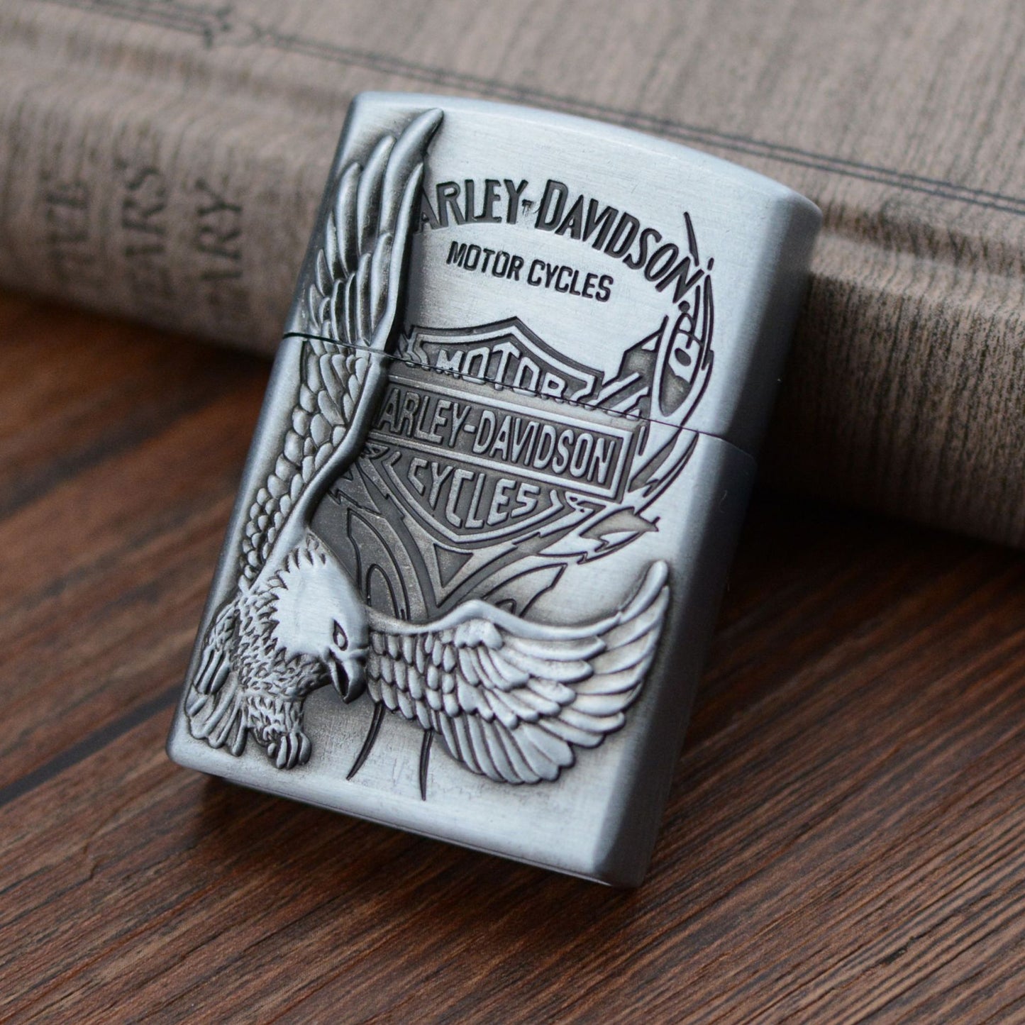 Eagle Embossed Retro Silver Fire Inflatable Metal