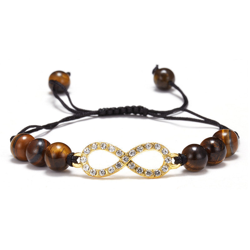 Rhinestone infinity bracelet