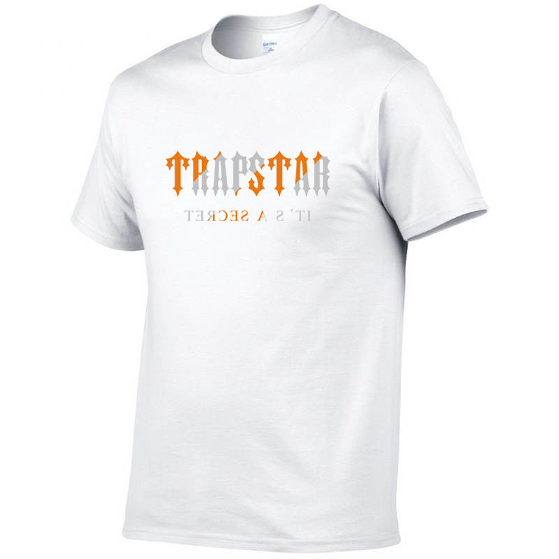 TRAPSTAR Letter Printed T-shirt Summer Men's Cotton Casual Short Sleeve Streetwear Plus Size Men's And Women's T-shirt