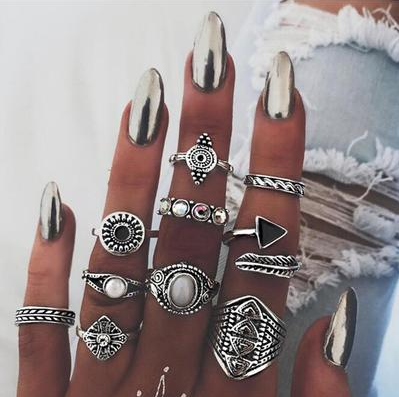 Vintage Knuckle Rings Set