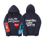 Printed Plus Velvet Thick Men's And Women's Sweater Hoodie