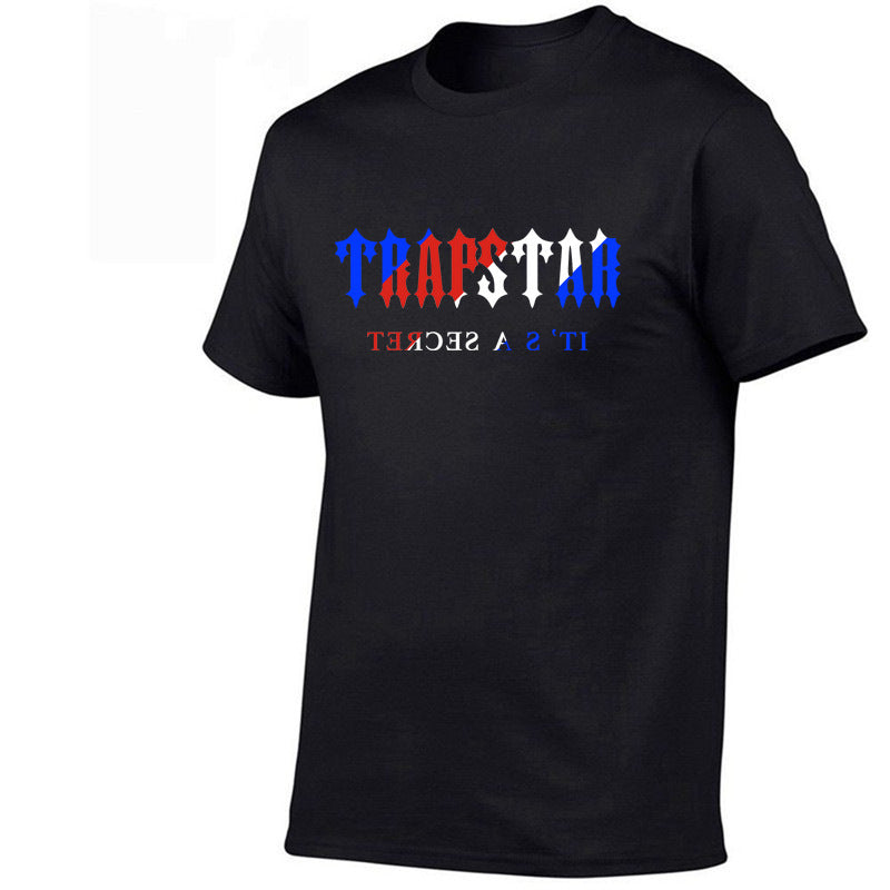 TRAPSTAR Letter Printed T-shirt Summer Men's Cotton Casual Short Sleeve Streetwear Plus Size Men's And Women's T-shirt