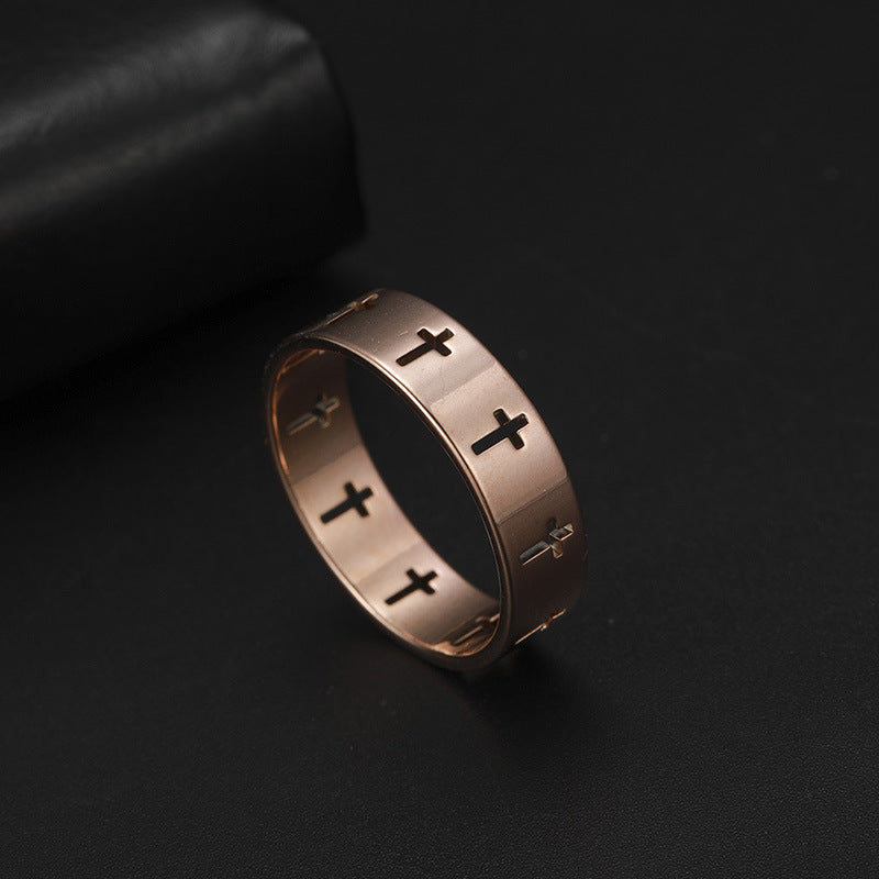 Hollow Cross Ring