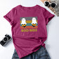 Round neck print short sleeves