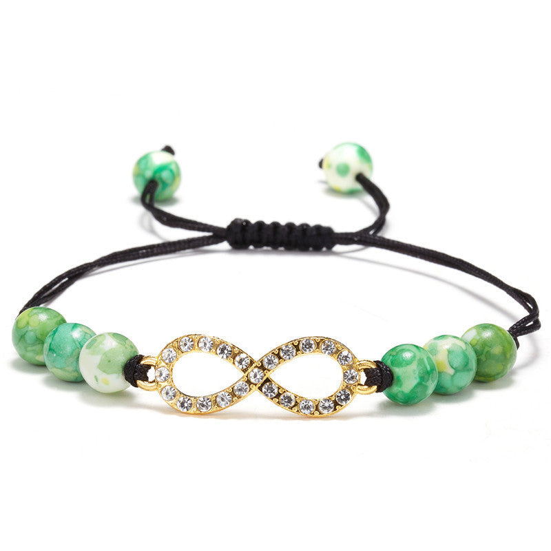 Rhinestone infinity bracelet