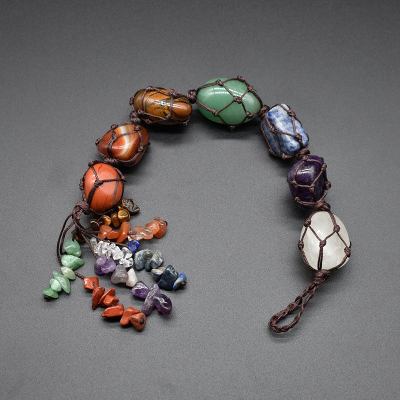 Natural Stone 7 Chakra Car Pendant