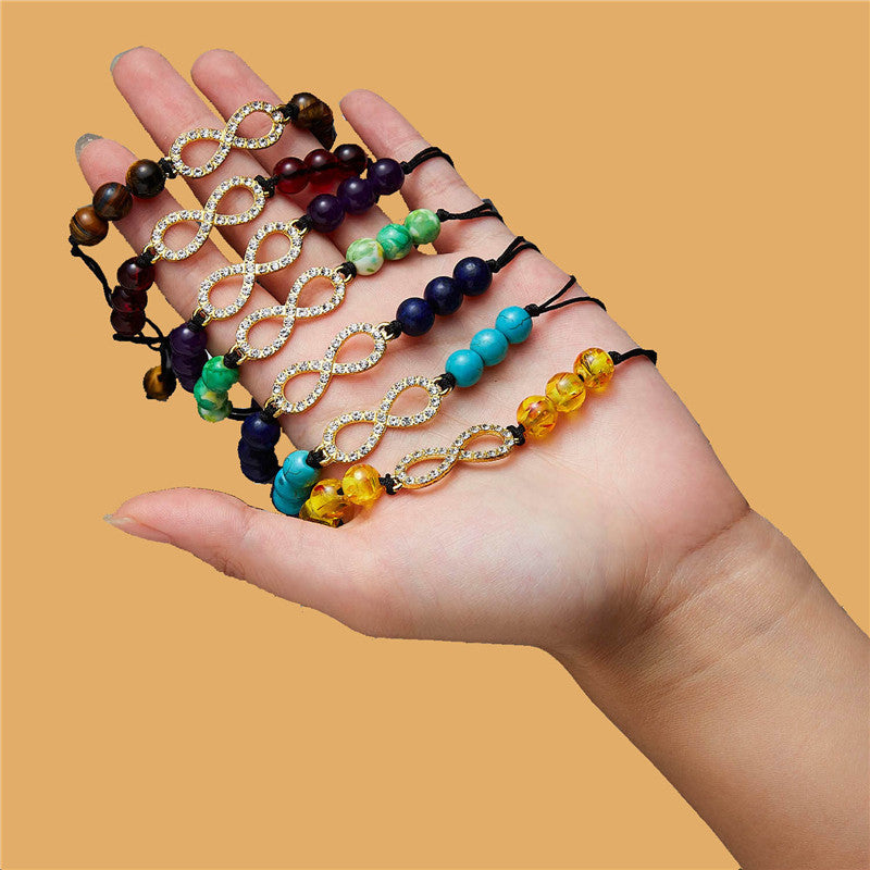 Rhinestone infinity bracelet