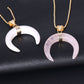 Crystal Moon Pendant Necklace