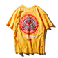 Loose eyes English print short sleeves