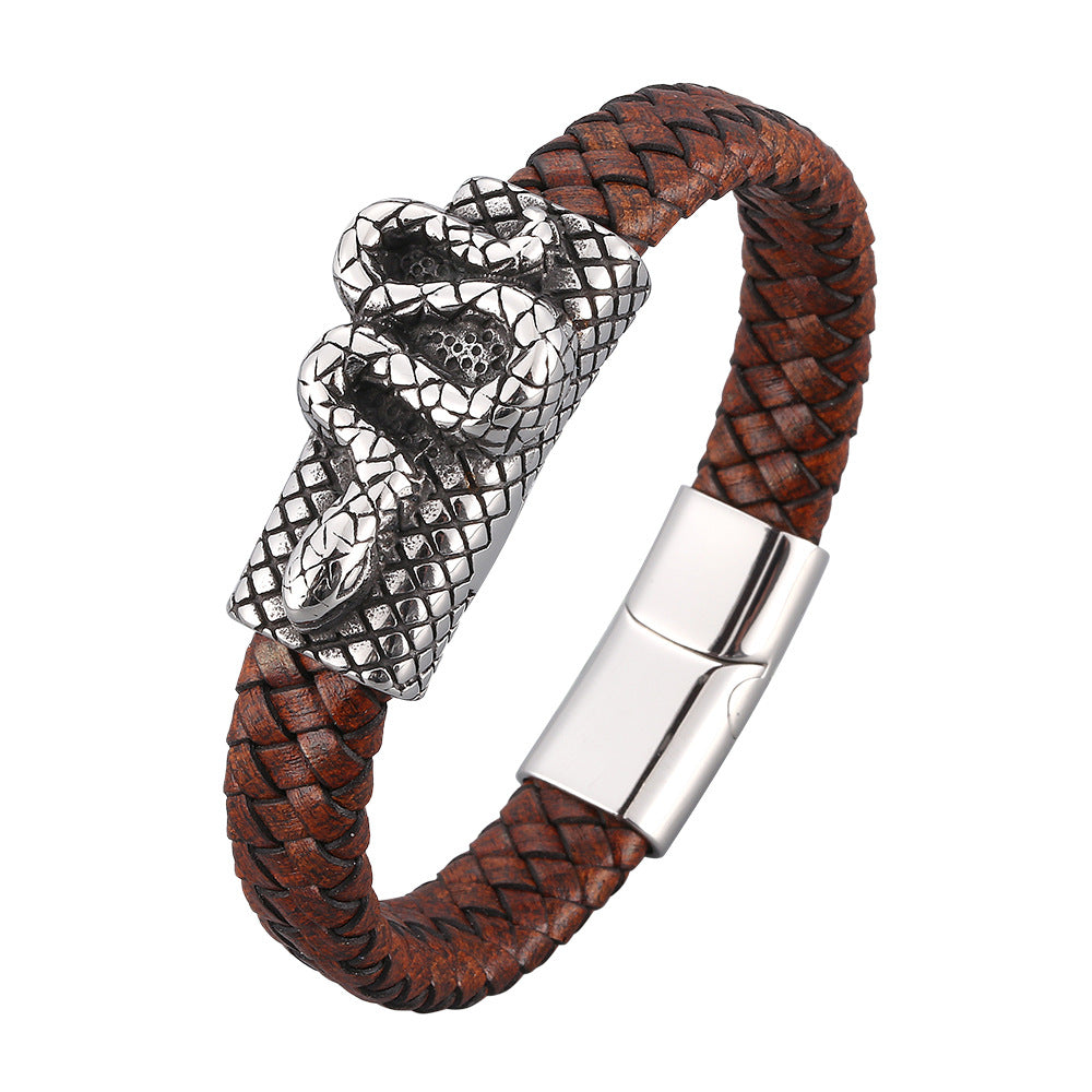 SnakeSkin Leather Bracelet