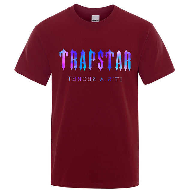 TRAPSTAR Letter Printed T-shirt Summer Men's Cotton Casual Short Sleeve Streetwear Plus Size Men's And Women's T-shirt