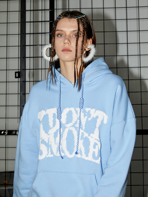 Loose hooded plus fleece sweater