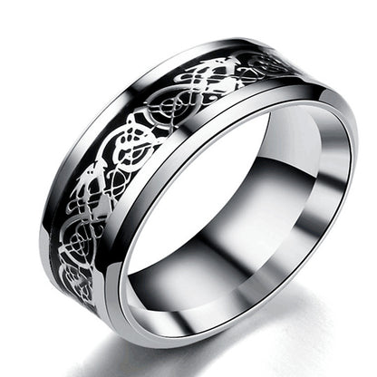 Dragon Pattern Ring Stainless Steel