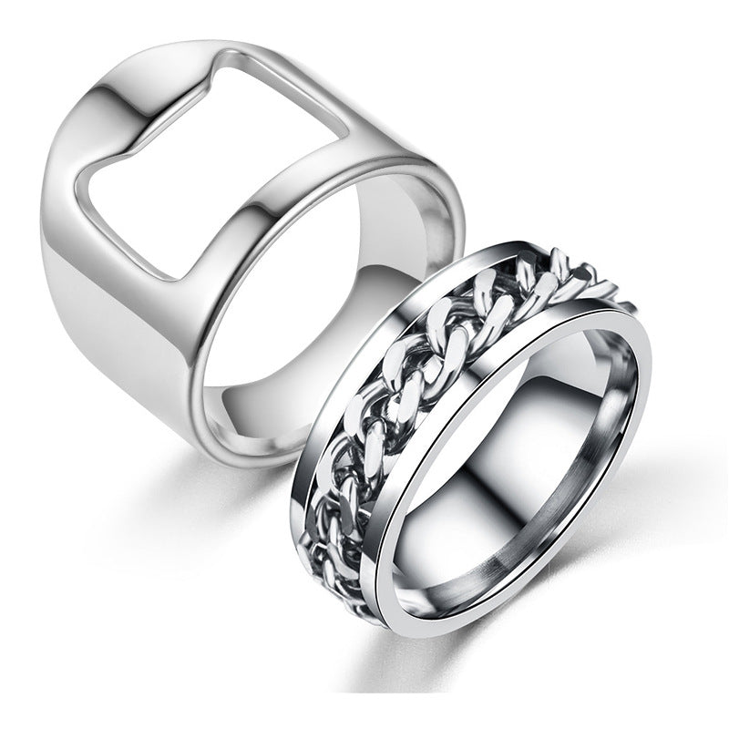 Bottle Opener Chain Style Ring