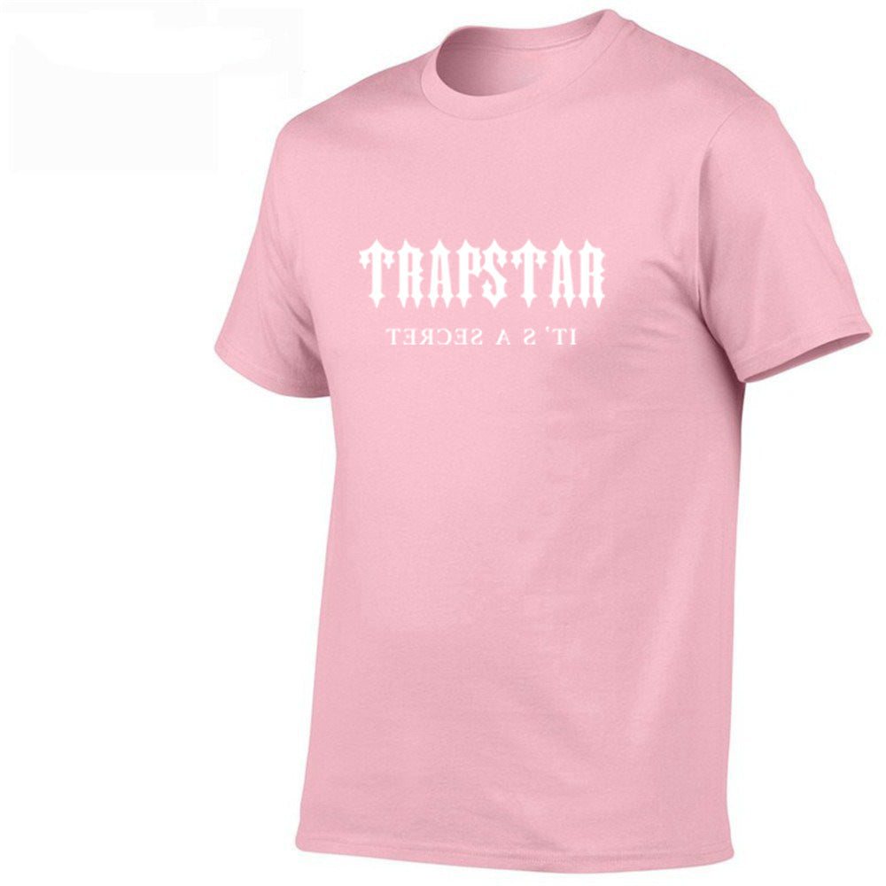 TRAPSTAR Letter Printed T-shirt Summer Men's Cotton Casual Short Sleeve Streetwear Plus Size Men's And Women's T-shirt