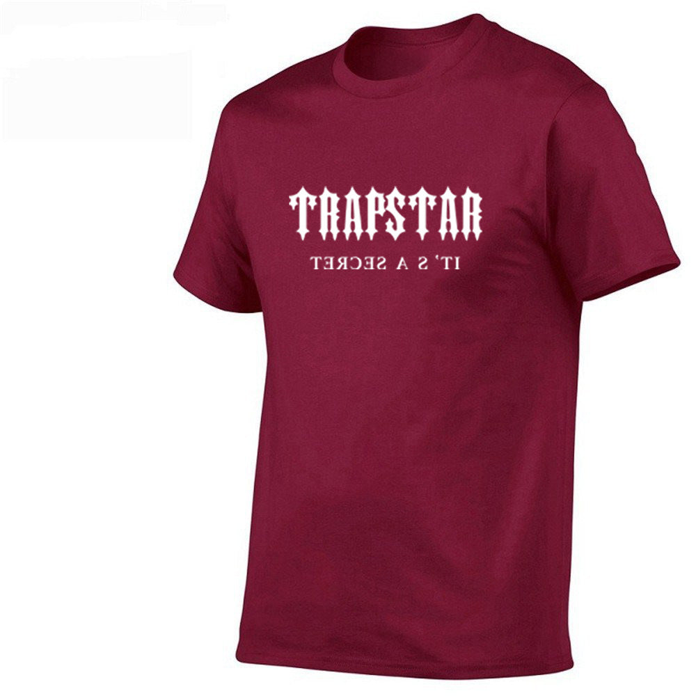 TRAPSTAR Letter Printed T-shirt Summer Men's Cotton Casual Short Sleeve Streetwear Plus Size Men's And Women's T-shirt