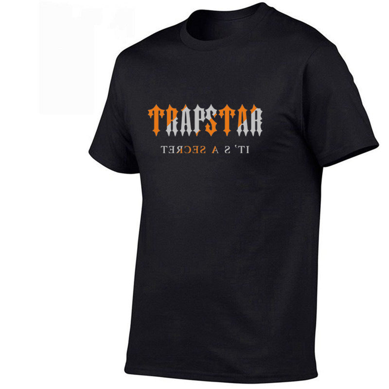 TRAPSTAR Letter Printed T-shirt Summer Men's Cotton Casual Short Sleeve Streetwear Plus Size Men's And Women's T-shirt