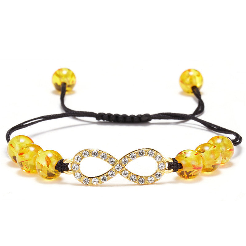 Rhinestone infinity bracelet