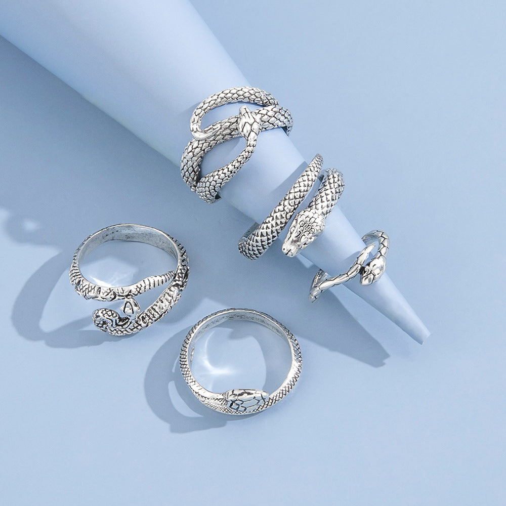 Snake Retro Ring set