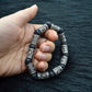 Volcanic Lava Stone Viking Rune Bracelet