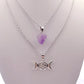 Natural Amethyst Pentagram Necklace