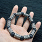 Volcanic Lava Stone Viking Rune Bracelet