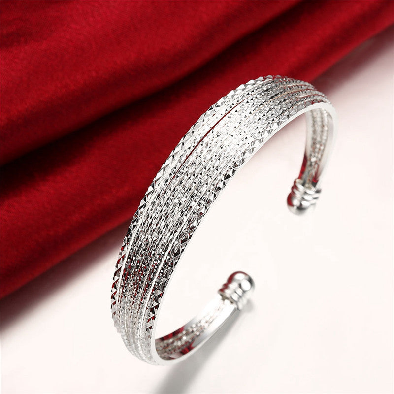 Flower Line Twisted Rope Bracelet