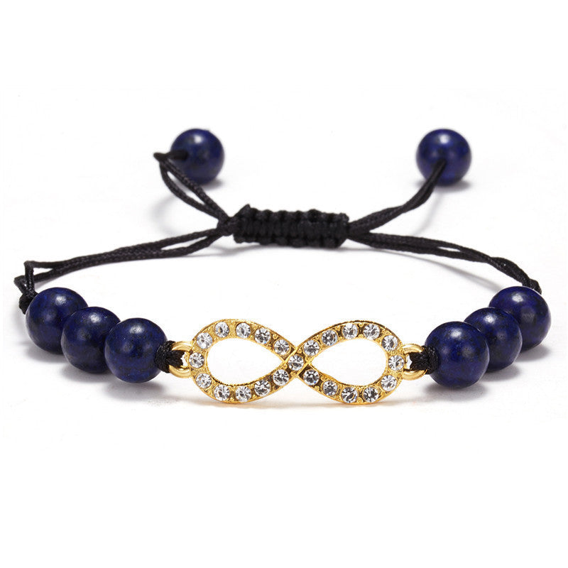 Rhinestone infinity bracelet