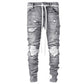 Stretch Leggings Motorcycle Ripped Jeans