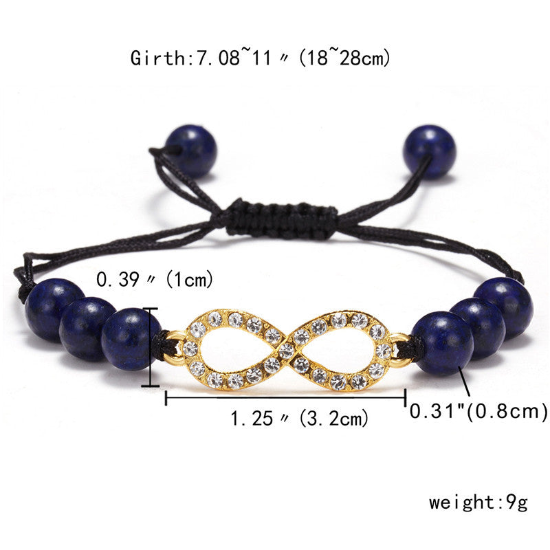 Rhinestone infinity bracelet