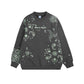 Luminous Cashew Flower Print Polar Fleece Hoodie