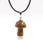 Natural Crystal Mini Mushroom Necklace