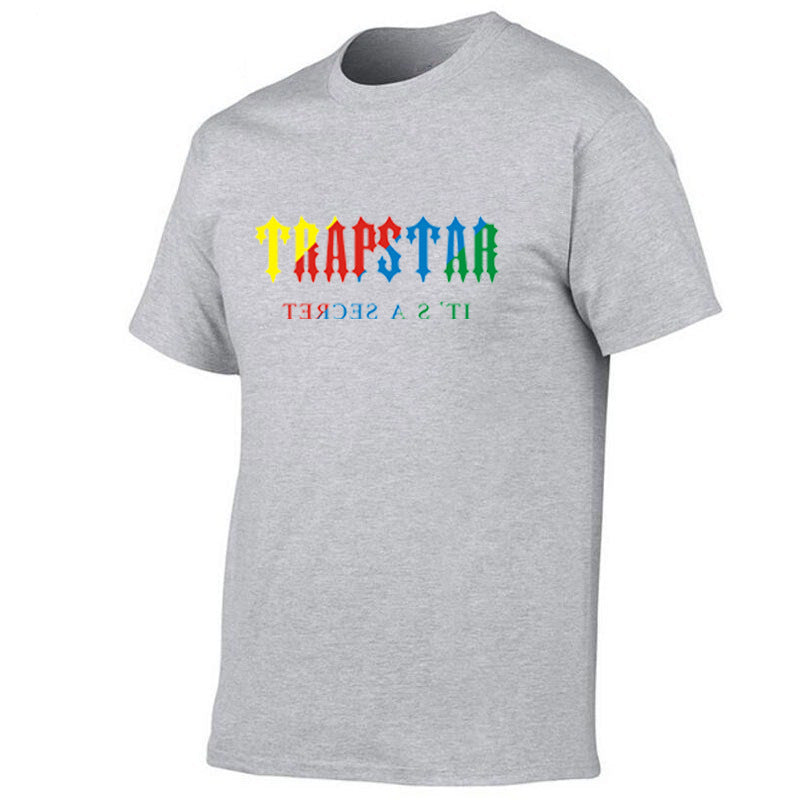 TRAPSTAR Letter Printed T-shirt Summer Men's Cotton Casual Short Sleeve Streetwear Plus Size Men's And Women's T-shirt