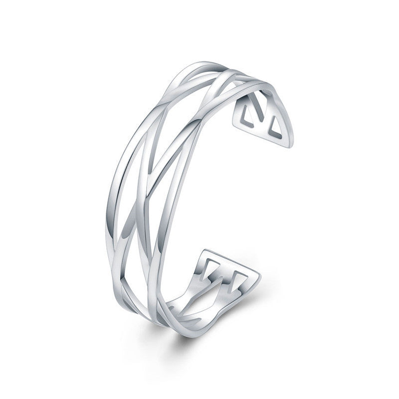 Flower Line Twisted Rope Bracelet