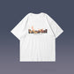 Short-sleeved Hong Kong Style Letter Landscape Print Loose