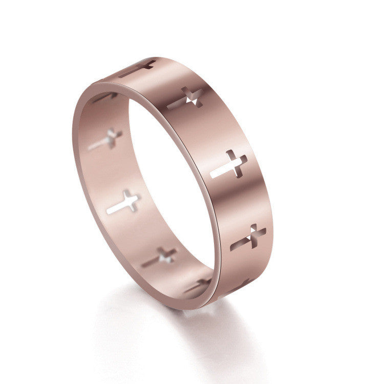 Hollow Cross Ring