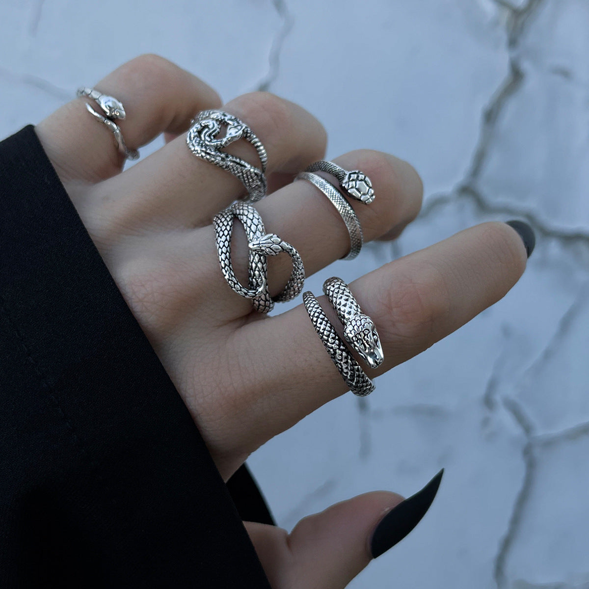Snake Retro Ring set