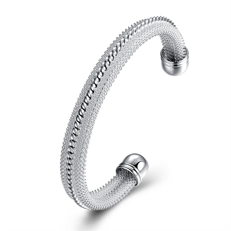 Flower Line Twisted Rope Bracelet