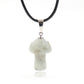 Natural Crystal Mini Mushroom Necklace