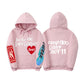 Printed Plus Velvet Thick Men's And Women's Sweater Hoodie